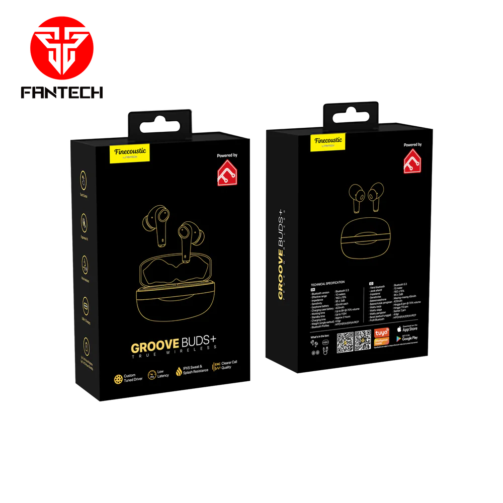 Fantech TWS Bluetooth Wireless GROOVE BUDS+ Earbuds Fantech TWS Bluetooth Wireless GROOVE BUDS+ Earbuds